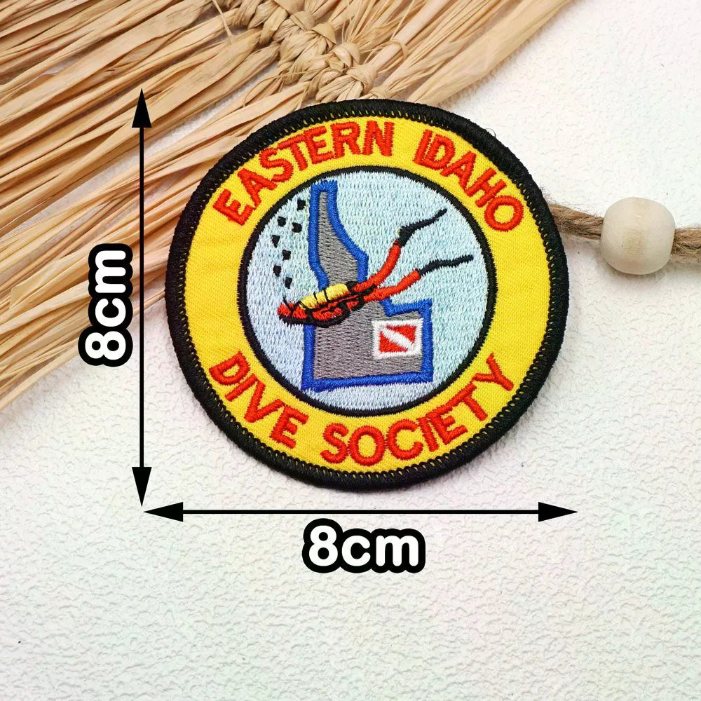 [Miếng dán Velcro tùy chỉnh] AE.East Idaho Lặn Câu lạc bộ Mỹ thêu 3D Velcro Patch / Huy hiệu / băng 