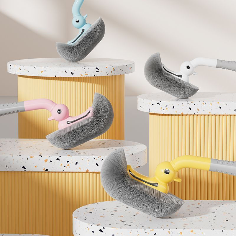 New Product#Cute Suction Cup Liquid Toilet Brush for Dead Corners, Household Brush for Bathroom, Lon