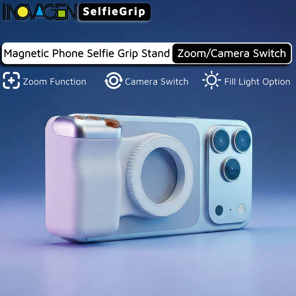 INOVAGEN Fun Shot Giá đỡ điện thoại từ tính có chức năng Zoom, Công tắc máy ảnh, Phong cách máy ảnh 
