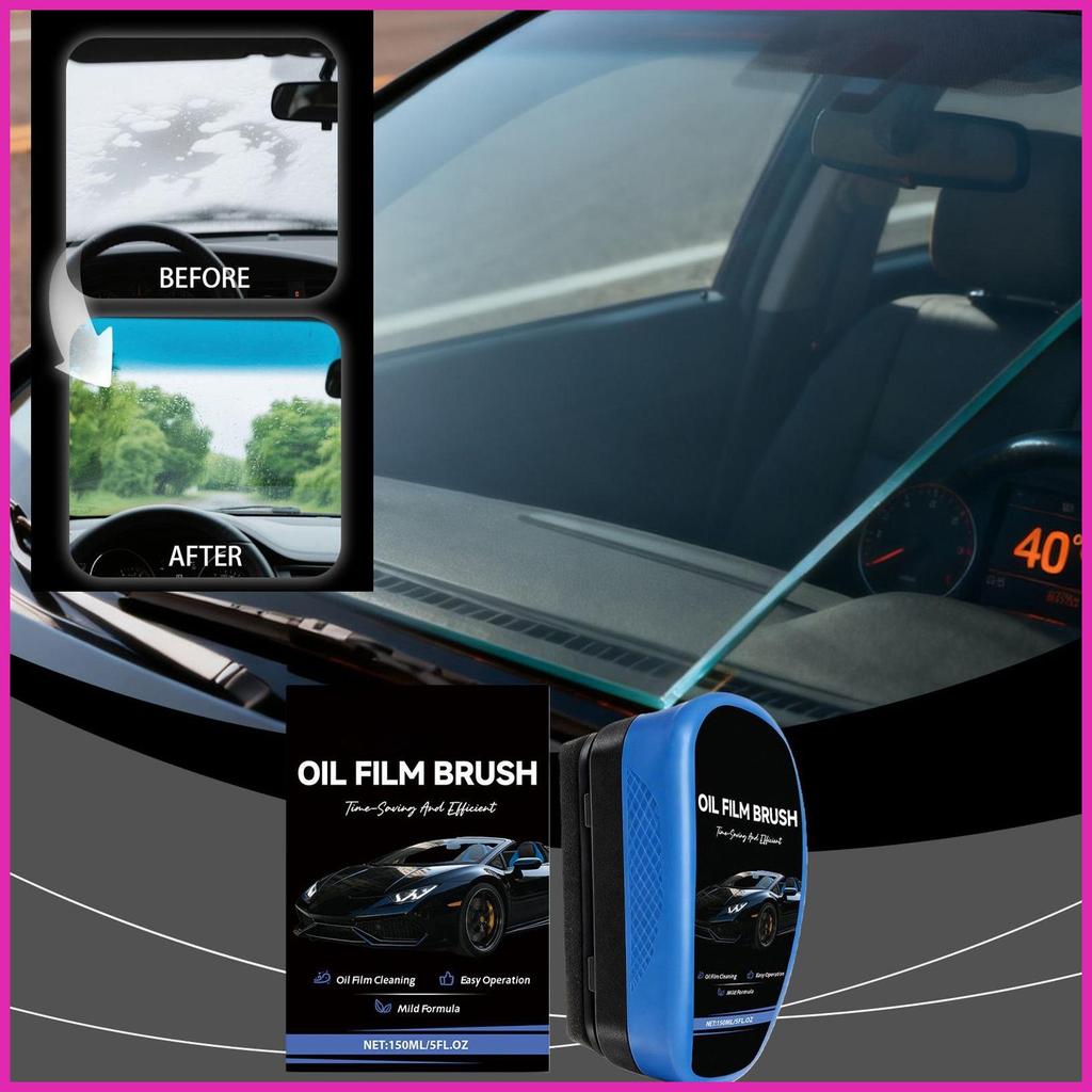 Bàn chải làm sạch màng dầu 150ml Board Vision Cleaner Cầm tay Xe thủy tinh Dầu làm sạch màng cọ cho 