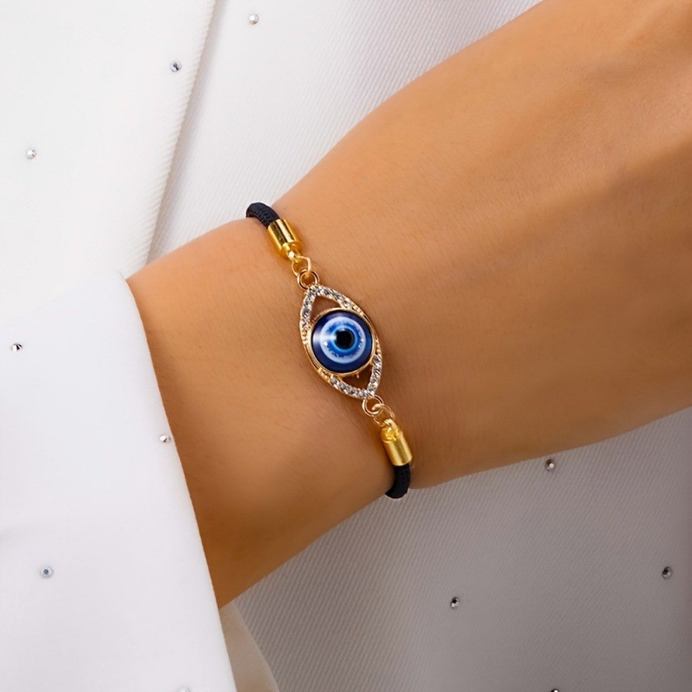 Lucky Charm Evil Eye Braided Bracelet for Women Men Adjustable Couple Jewelry Friendship Gift