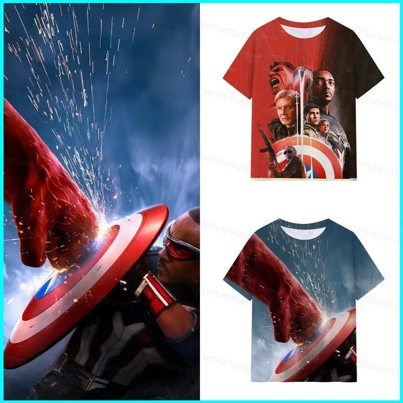 Áo thun tay ngắn GN Captain America 4 Brave New World Red Hulk thiết kế fullgraphic