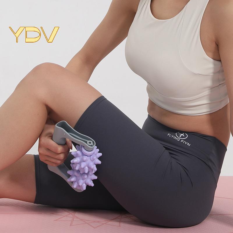 [YDV] Mace Leg Roller Massage Stick Hand Held Calf Massage Roller Hand Held Double Ball Muscle Relax