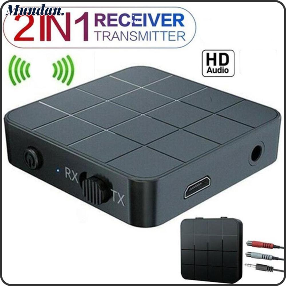 Bộ thu phát âm thanh MUNDAN, Bộ chuyển đổi Bluetooth kết nối RCA 2 trong 1 thiết kế HD với micrô 3,5