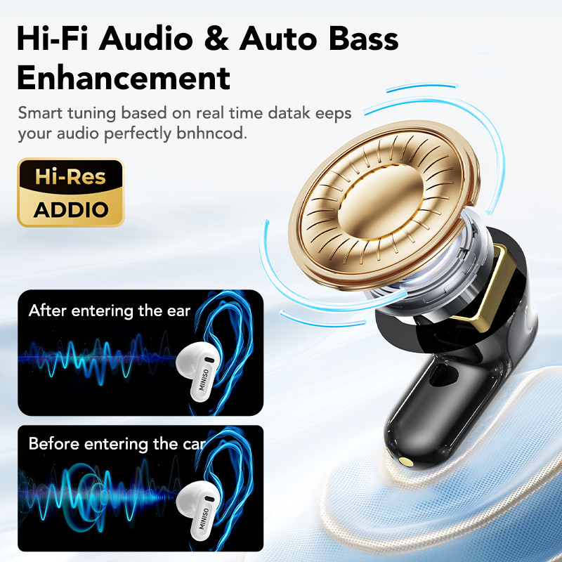 Bảo hành 1 năm Tai nghe dịch thuật ngôn ngữ MINISO MS109 Tai nghe Bluetooth không dây AI Hỗ trợ tai nghe thể thao 135 ngôn ngữ Dịch ngôn ngữ thời gian thực IPX5 Giảm tiếng ồn chống nước | BigBuy360 - bigbuy360.vn