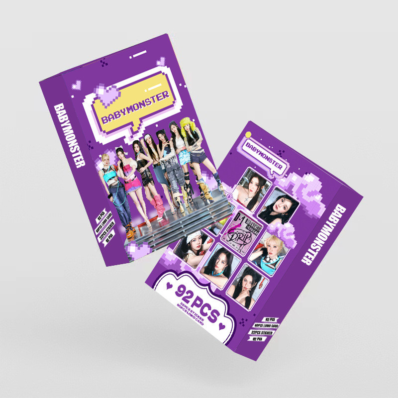 92 Cái / hộp BABYMONSTER Lomo Cards PSYCHO Album WE GO UP HOT SAUCE CHIQUITA Dán SHEESH CLICK CLAK P