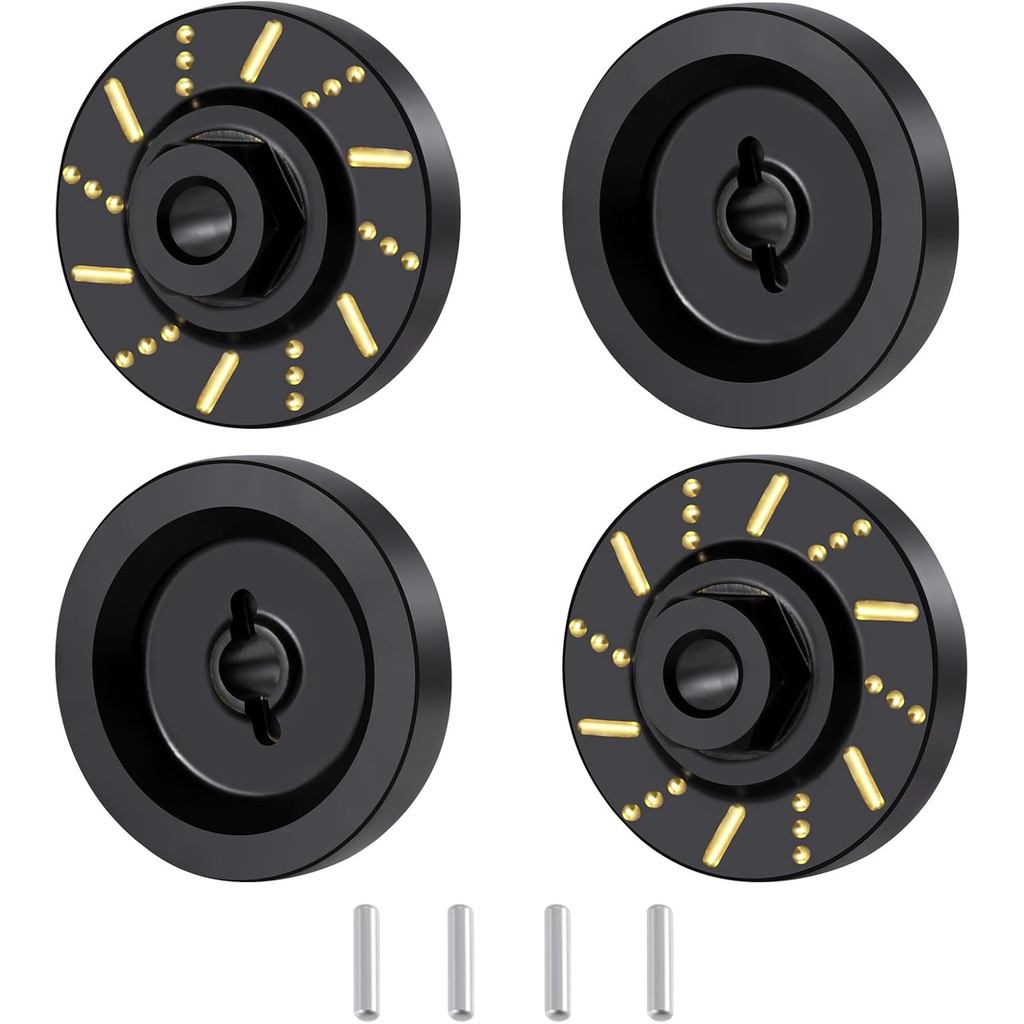 RC Đồng Bánh Xe Trọng Lượng Lục Giác Hub Adapter Cho FMS FCX24 Nâng Cấp 1 / 24 RC Bánh Xích, Đen