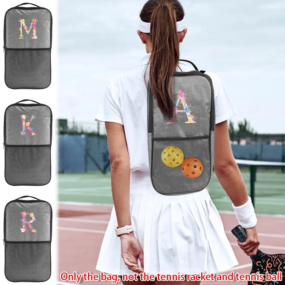 HOT Grey Pickleball Bag With Top Carry Handle Portable Pickleball Duffel Bag Single Strap Pickleball