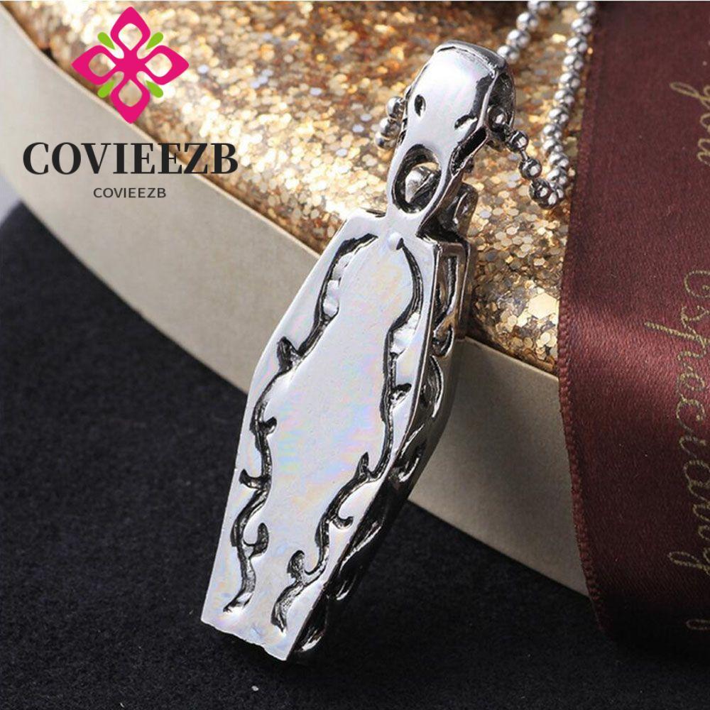 COVIEEZB Xích Gothic Nam Steampunk Quan Tài Đồng Hồ Người Cross