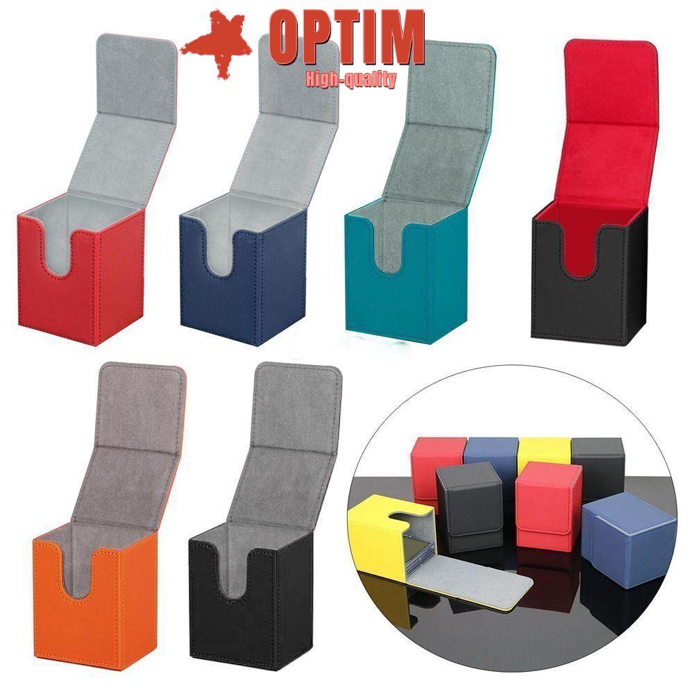 OPTIM Game MTG Trading Card Holder, Organizer Collectible Game Deck Box, Gift Box PU Protectors Stor