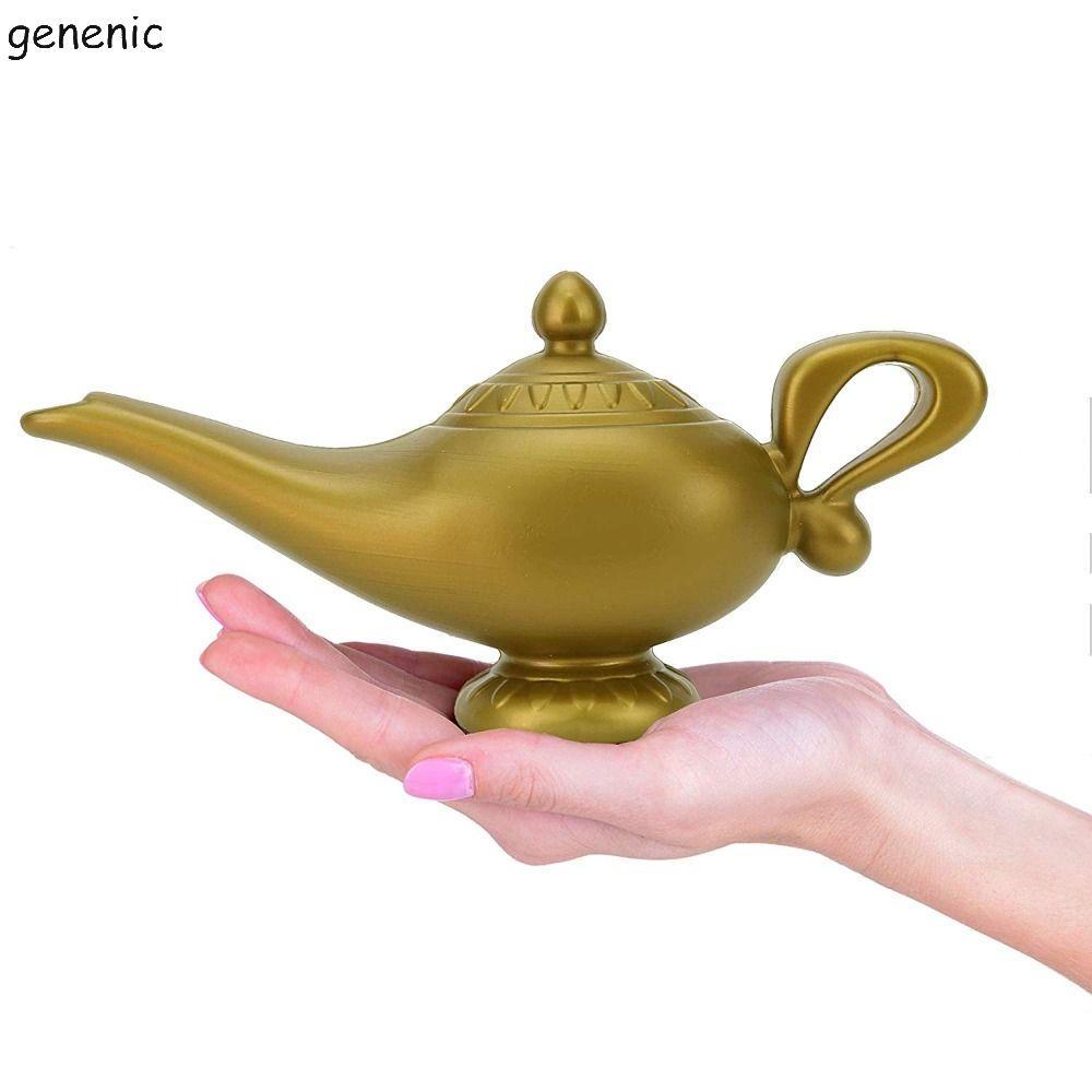 GENENIC Aladin Lamp Prop, Đế tròn Thủ công Aladin Đèn thu nhỏ, Đèn Genie Nhựa Handmade Nhà