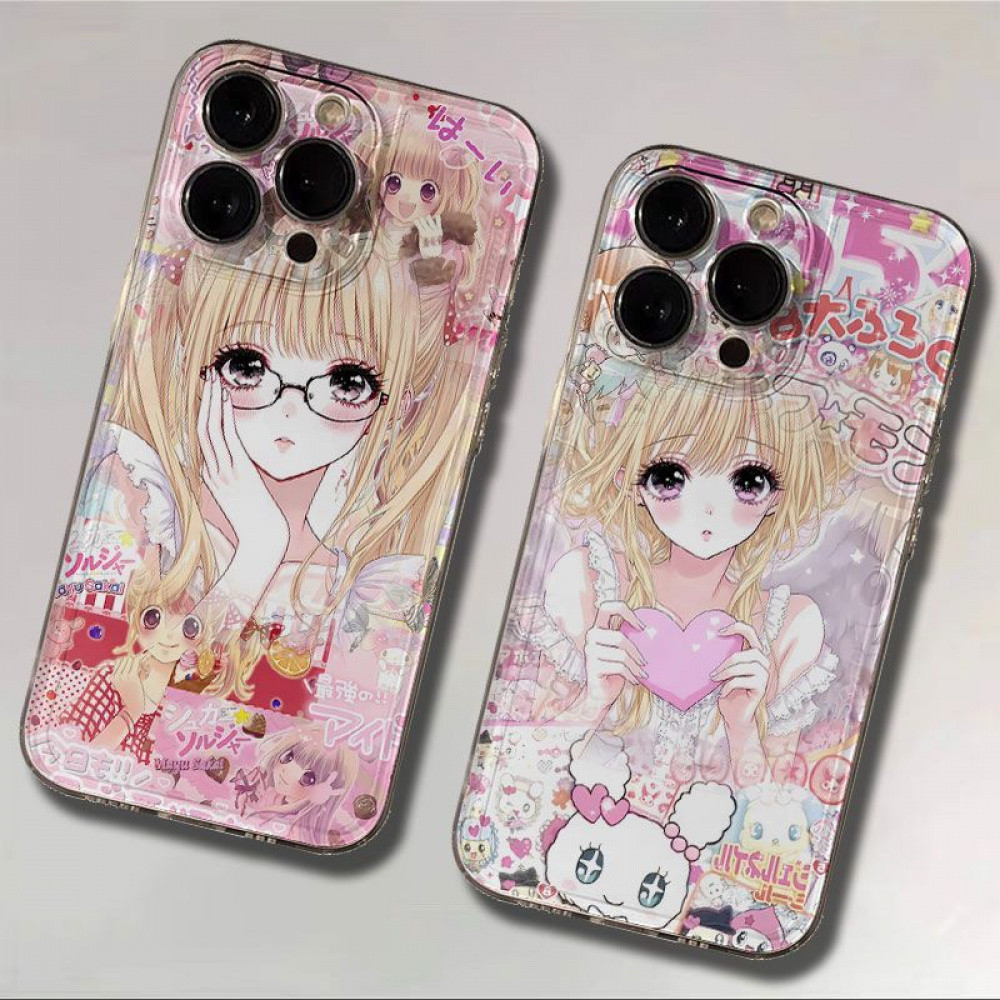 Ốp điện thoại Sweet Girl từ Anime thời trang cũ cho iPhone 17Air / 16 / 15PLUS / 14 / 13pro Max / 12