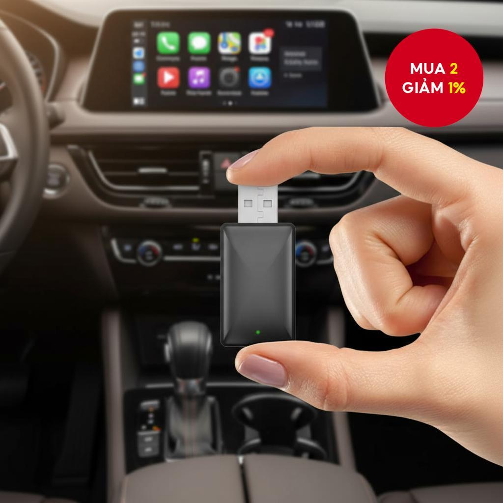  Nâng cấp 2 trong 1 năm 2025: Bộ chuyển đổi Mini không dây CarPlay & Android Auto cho xe, chuyển từ có dây sang không dây.