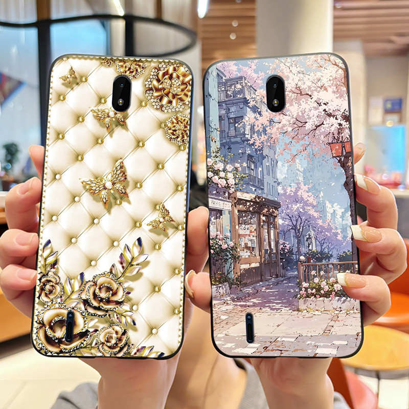 Ốp Lưng Cho Nokia C01 Plus / Nokia C1 Phiên Bản Thứ 2 Màu Đen Vỏ Điện Thoại Cho Nokia C2 Mềm Chống T