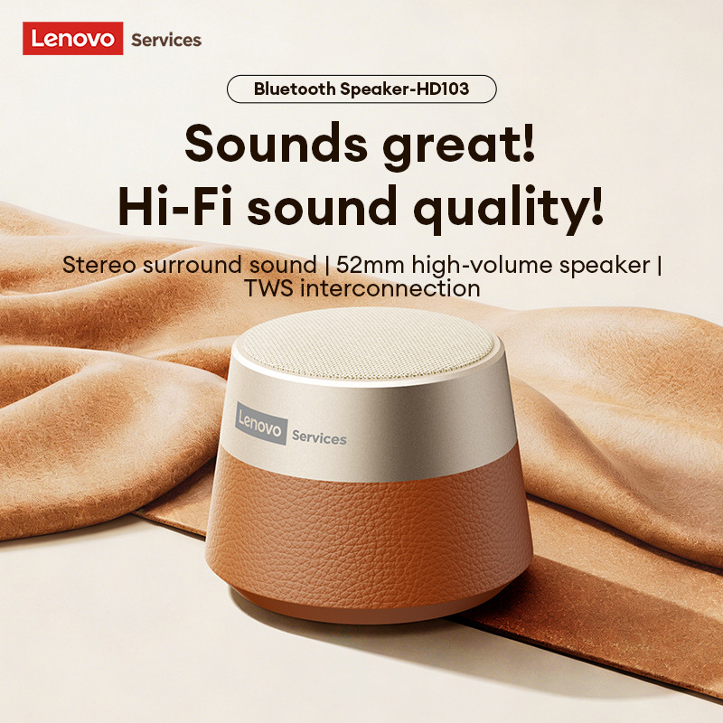 Loa Bluetooth không dây Lenovo HD103 Kết nối không dâyTWS Tuổi thọ pin 15 giờ Nhẹ và di động | BigBuy360 - bigbuy360.vn