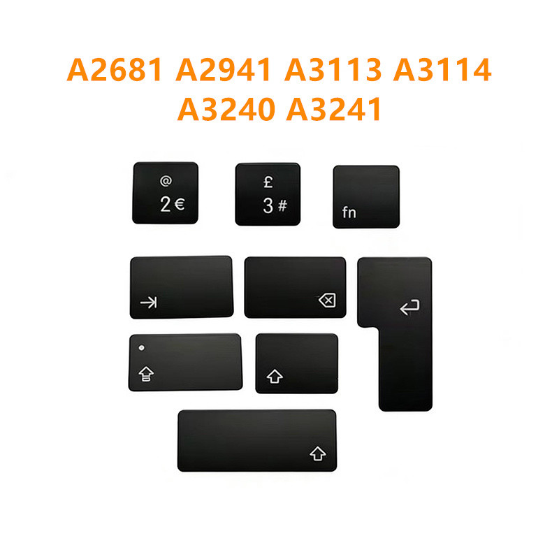Keycap màu đen Áp dụng cho khóa Caps Shift Xóa Fn Return Tab keycap UK Layout A2681 A2941 A3113 A311