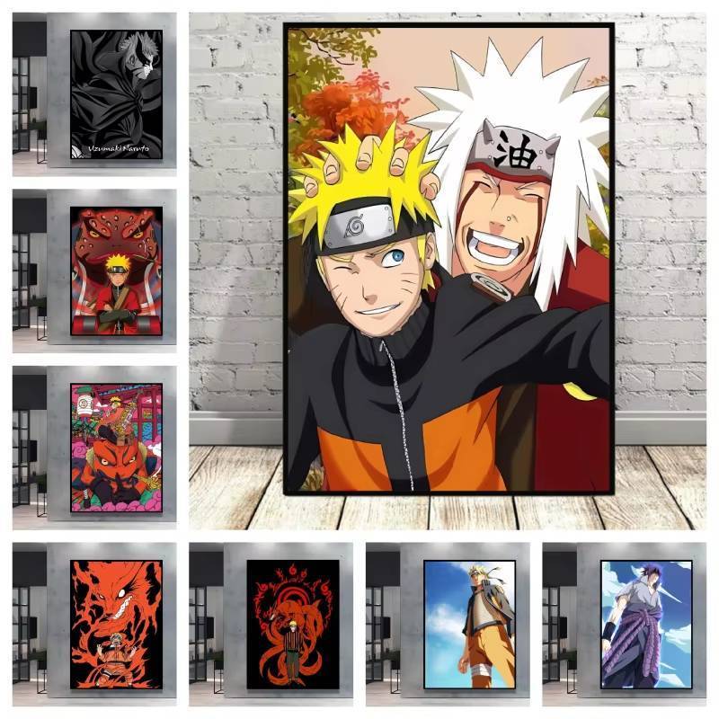 Bộ sưu tập nghệ thuật treo tường Anime Naruto - Poster vải thẩm mỹ hiện đại