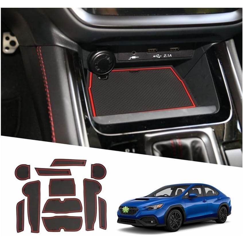 2025 WRX Cửa Khe Cắm Thảm 2022-2025 Subaru WRX Phụ Kiện 12 Cái / bộ Thảm Lót Bảng Điều Khiển Trung T