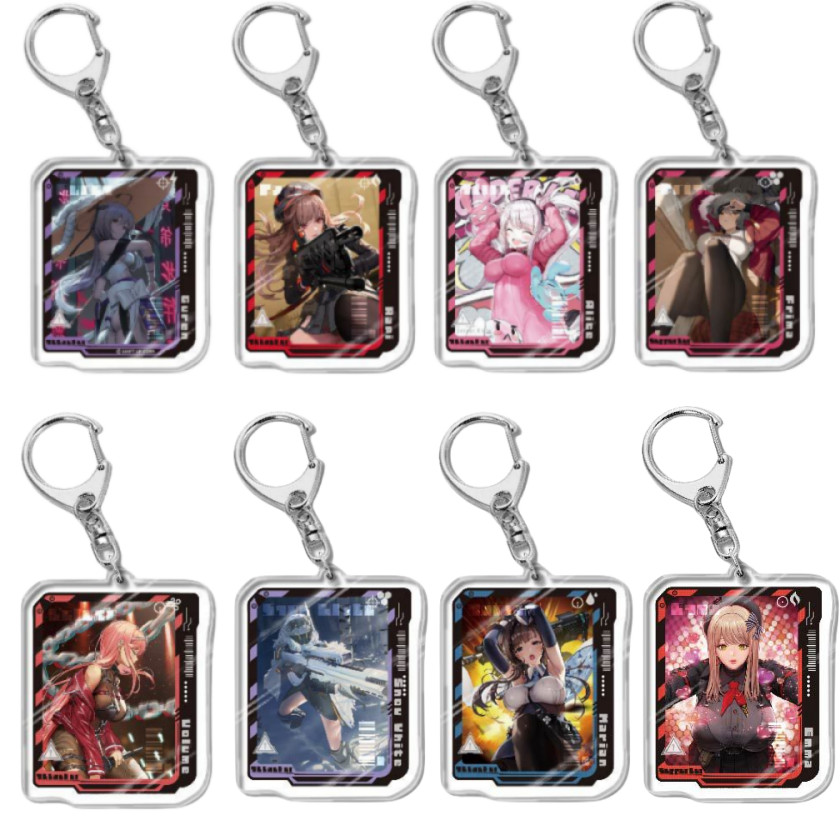 Kawaii Anime NIKKE Figure Acrylic Keyring Pendan The Goddess of Victory Anime KeyChain Quency Key Ch