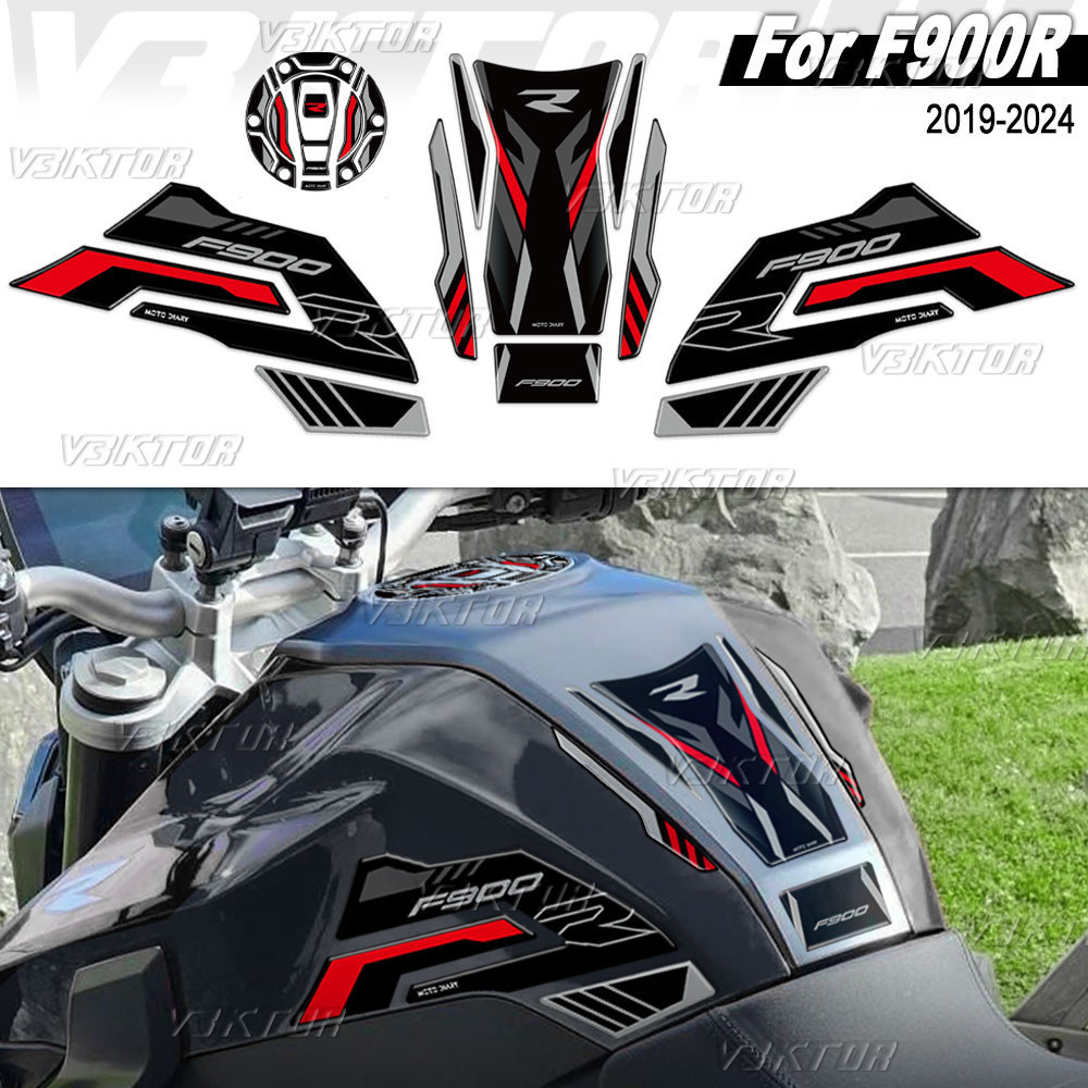 3D Nhựa Xe Tăng Miếng Dán Xe Máy Bình Nhiên Liệu Bảo Vệ Decal Cho F900R F 900R F900 R 2019-2024 2023