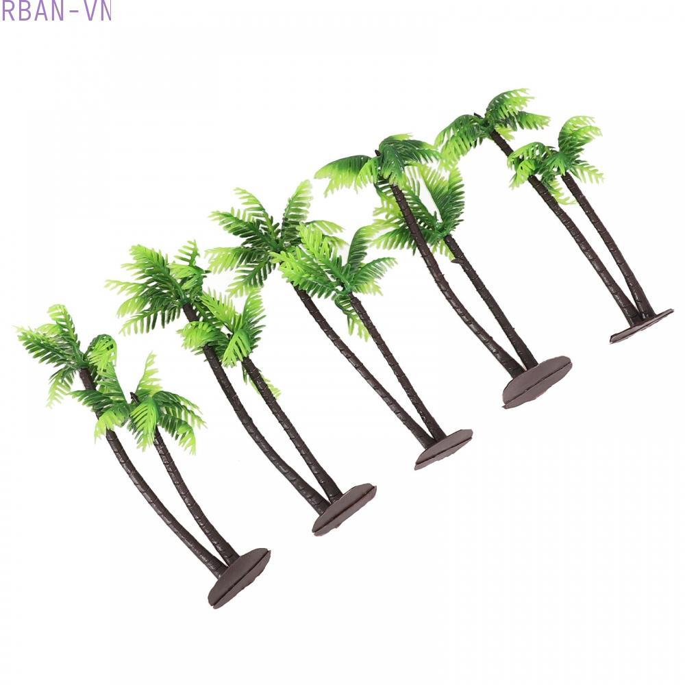 Mini Plastic Coconut Palms Trees Plants Bonsai Craft Landscape Aquarium Decors