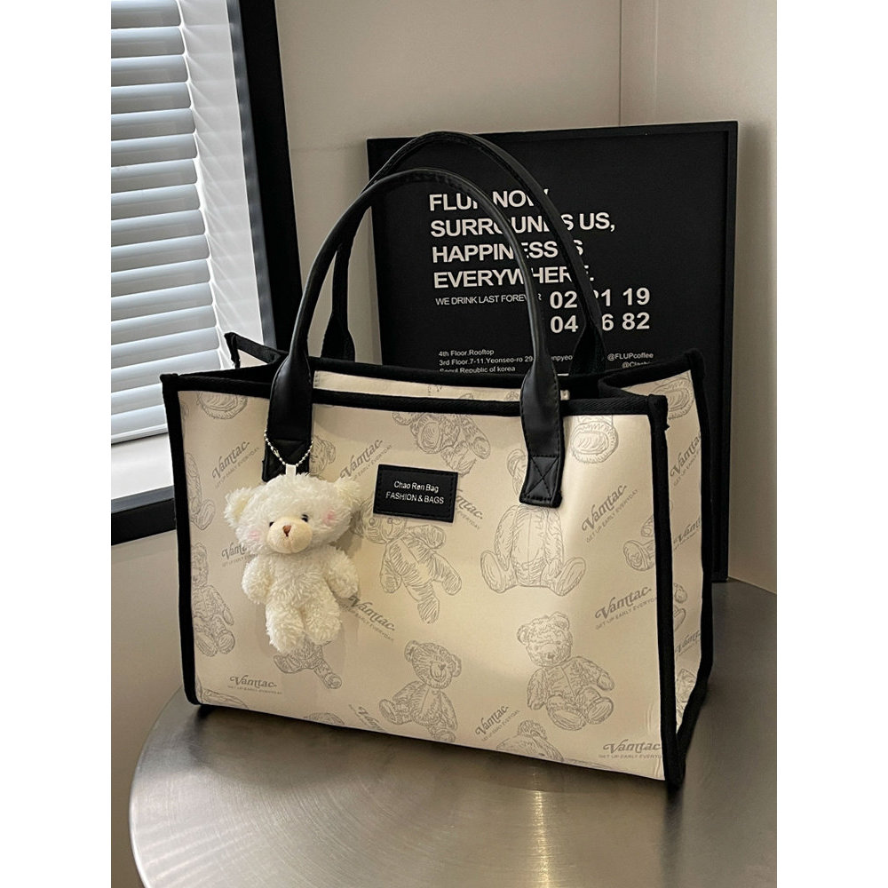 túi tote to túi tote Dung Tích Lớn Túi Mẹ Mẹ Đi Chơi Nhẹ 2025 Phong Cách Mới Túi Tote Vải Cho Bé Mẹ Mang Bé Đi Chơi Túi Tote