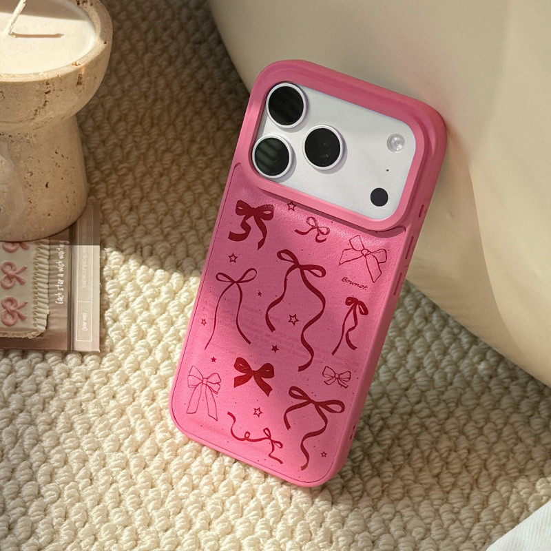 Ốp lưng cứng toàn màn hình màu hồng cho iPhone 13 14 15 16 17 Pro Max Vỏ điện thoại cá nhân cho vỏ i