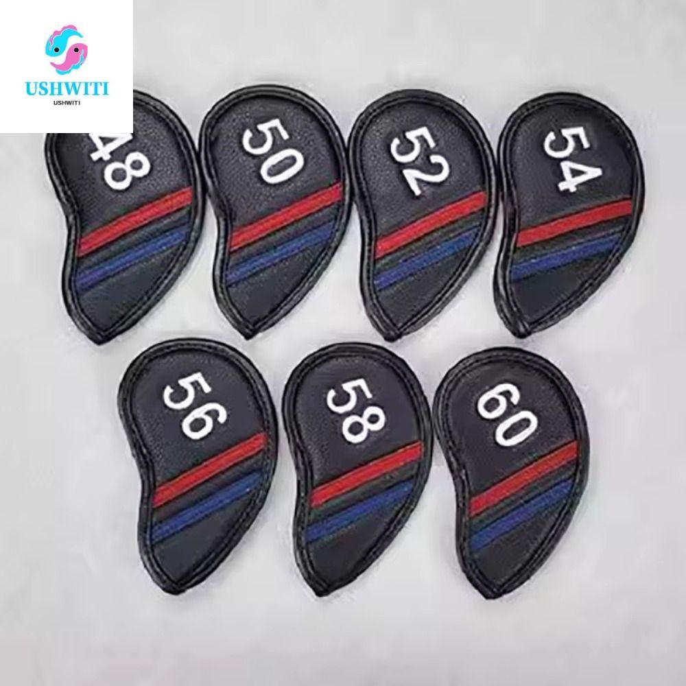 MLINX Golf Wedge Cover, PU Leather Angle Club Sand Wedge Headcover, Đen / Trắng Chống Thấm Nước 48 5