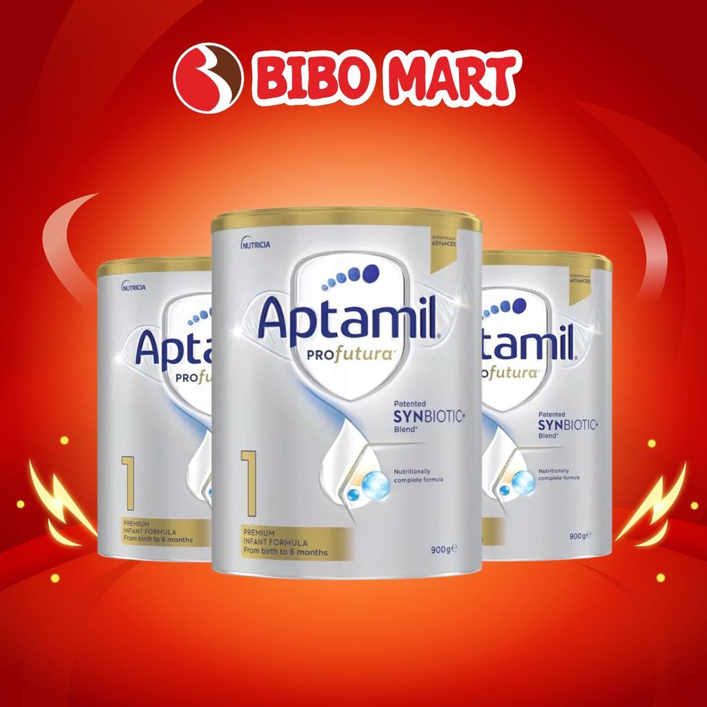 Sữa Aptamil Profutura Úc Bạc S1 Hỗ Trợ Tiêu Hóa Khỏe Mạnh Phát Triển Toàn Diện Cho Bé 900g- Bibomart