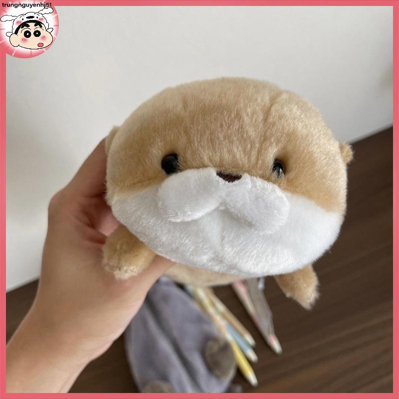 [Tàu 24 giờ] Cute Little Otter Plush Pencil Case - Cartoon Animal Pen Bag School Supplies VN