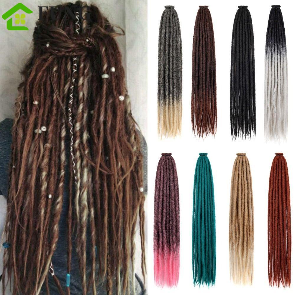 FUNG Dây Nối Dreadlock Ombre Màu, 91cm Cho Style Reggae Hippie