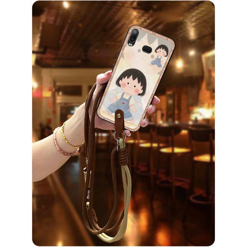 Vòng Cổ Chống Va Đập Ốp lưng Samsung Galaxy A6S Thiết Kế Thời Trang Ốp Mềm Bảo Vệ Dây Chống Bụi Đa G