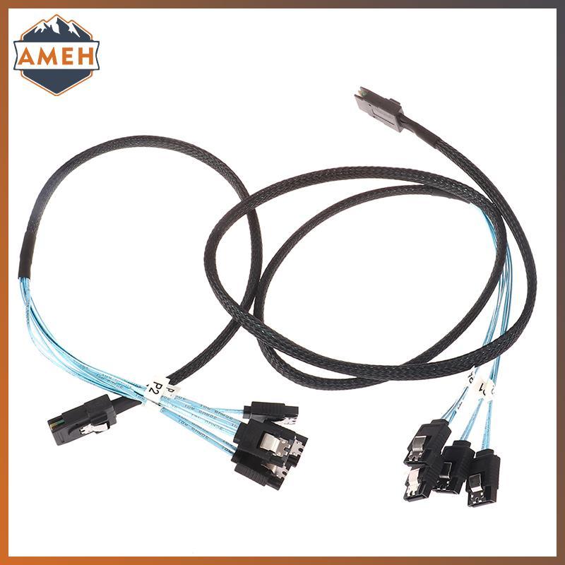 Cáp technicolorepic SAS SATA Mini-SAS SFF-8087 Đến 4 Cáp SATA Mini SAS 4i SFF8087 36P Đến 4 Cáp SATA