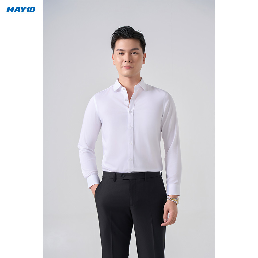 Áo sơ mi trắng nam dài tay May 10 dáng Regular mã 25011WHQ 003