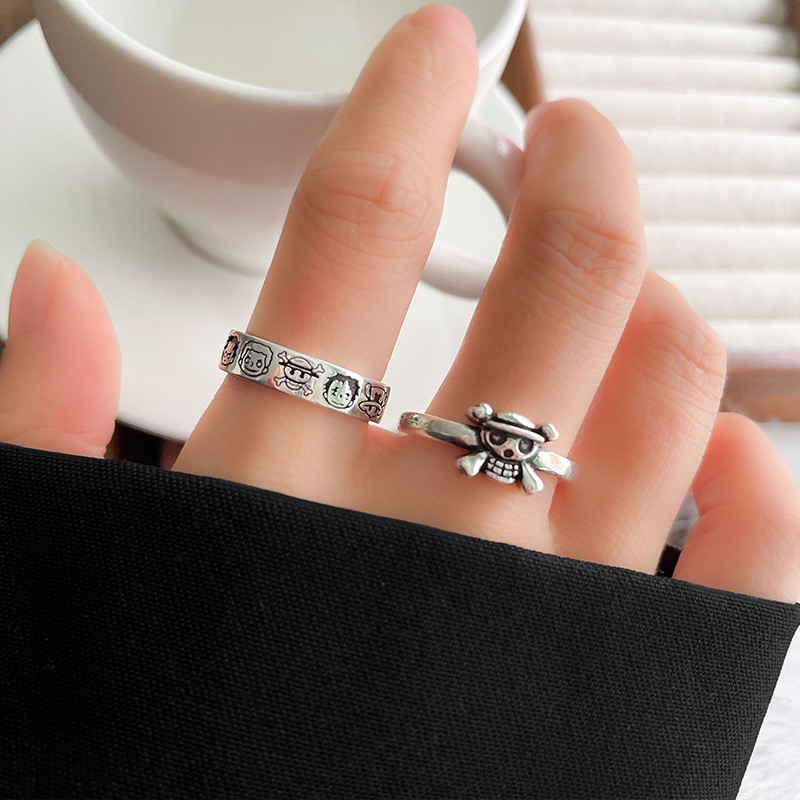 Nhẫn Lanzhi One Piece không phai màu với thiết kế độc đáo đầu lâu dành cho nữ