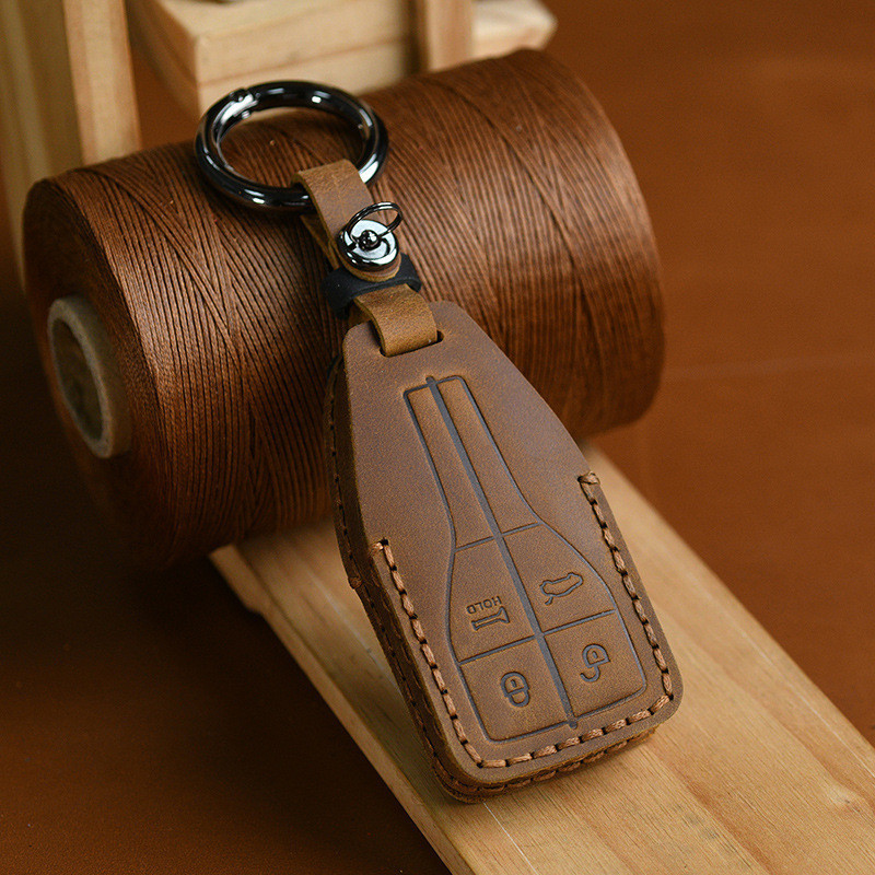 Thích Hợp Cho Cờ Đỏ HS5 Chìa Khóa Da Thật Chính Hãng 2019 Cờ Đỏ hs5 Xe Ô Tô Điều Khiển Từ Xa Chìa Kh