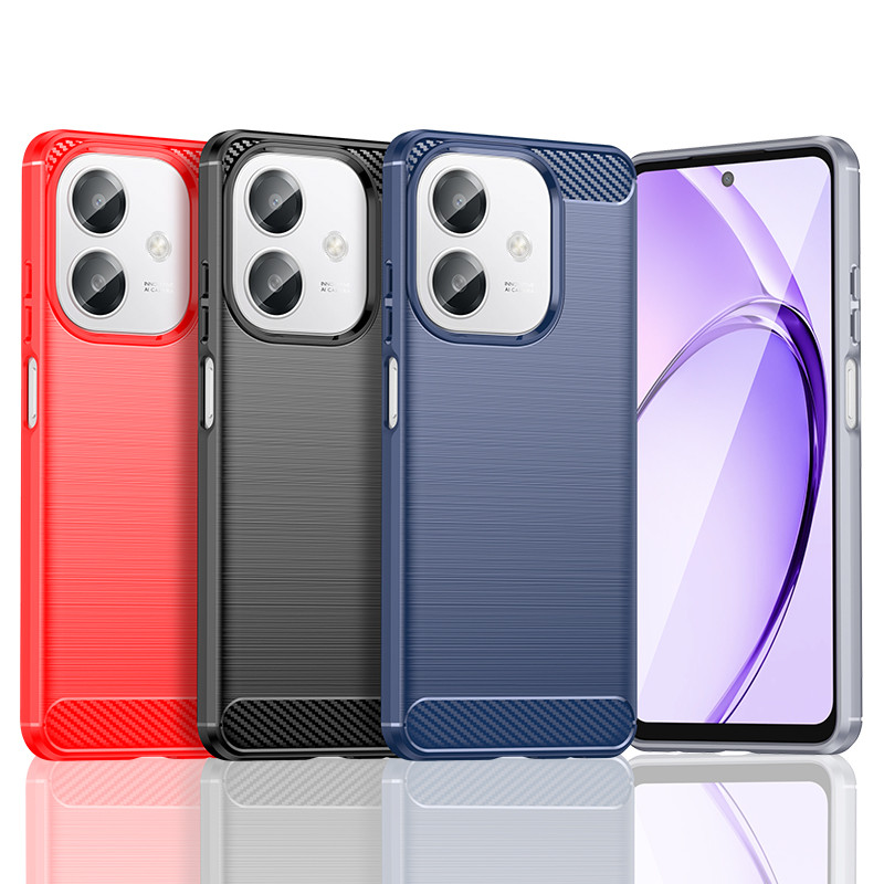 Ốp lưng OPPO A5i Vỏ nhựa TPU mềm bằng sợi Carbon cho Ốp điện thoại OPPO A5i