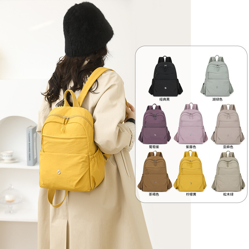 Authentic women's backpack, trendy fashion backpack, casual sports backpack, large-capacity school b