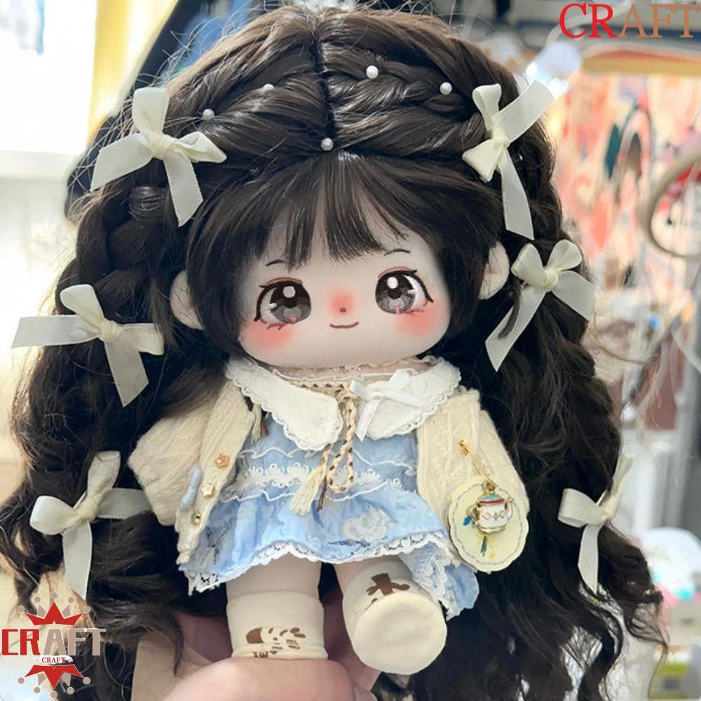 CRAFT 10 Chiếc Kẹp Tóc Búp Bê Cotton, Nơ Mini Búp Bê Tóc Giả Kẹp, Phụ Kiện Búp Bê Cotton DIY 4cm Nhỏ