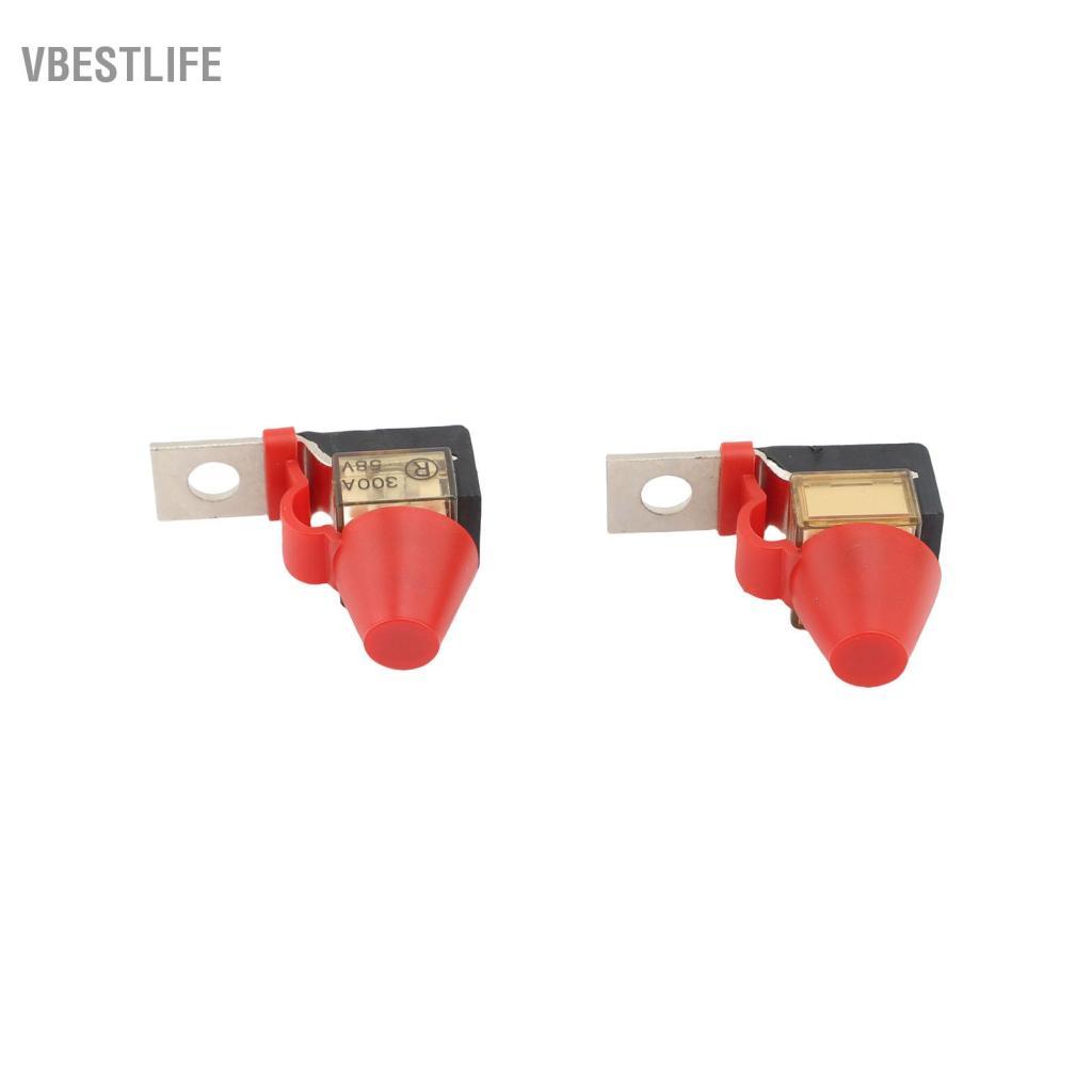 VBESTLIFE Bộ cầu chì đầu cuối Bộ cầu chì pin định mức 300A 58V và giá đỡ chống thấm cho thuyền RV Cr