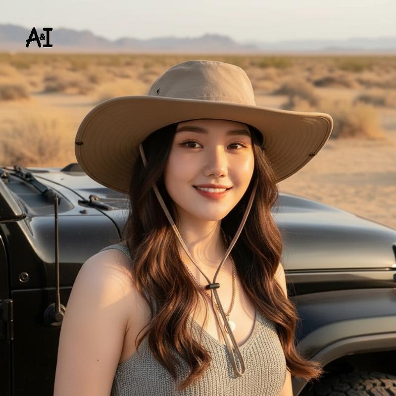 AI Cổ Điển Giả Da Lộn Tây Mũ Cao Bồi Unisex Vành Rộng Fedora Jazz Mũ Có Dây Trang Trí Retro Phong Cá