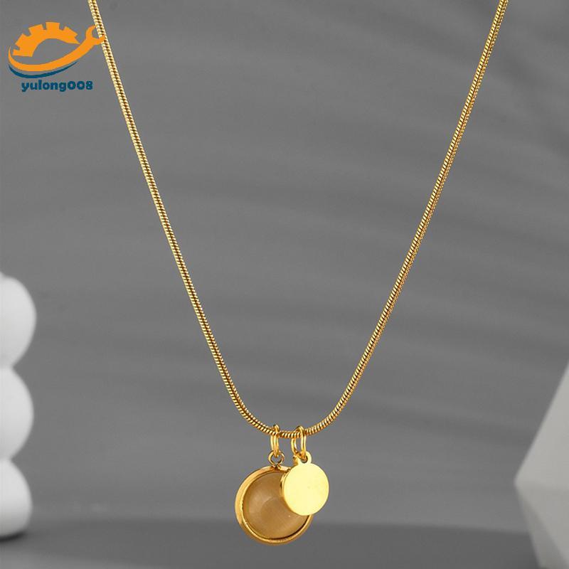 [MR] Cổ đá mắt mèo Nelace, Mặt dây chuyền đá quý thanh lịch Nelace dành cho nữ Thời trang mặc hàng n