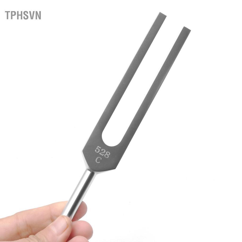 tphsvn Hợp Kim Nhôm Chỉnh Dĩa 528C 528Hz Pitchfork với Vồ Vải Làm Sạch Mang Theo Túi Âm Thanh Chữa B