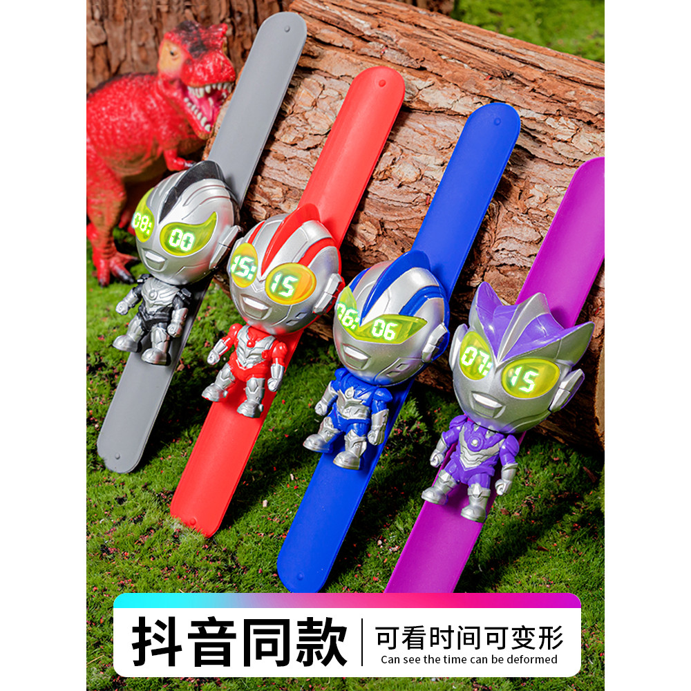 Siêu Nhân Trẻ Em Biến Đổi Đồng Hồ Đồ Chơi Dạ Quang Bé Trai Biến Hình 3-4 Tuổi 6 Hoạt Hình Điện Tử Siro Boy