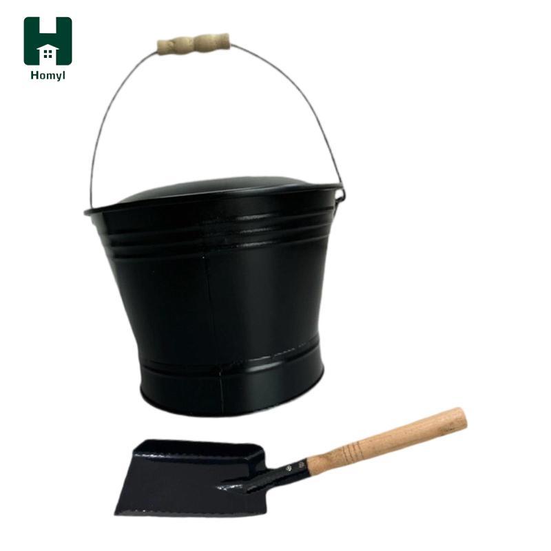 Xô tro có nắp và xẻng Lò sưởi Xô tro cho bếp đốt gỗ