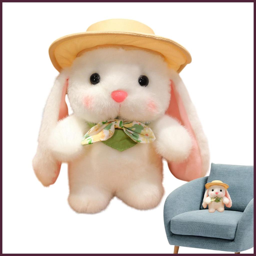 Thỏ Sang Trọng Đáng Yêu Có Thể Tập Hợp Thú Nhồi Bông Thỏ Có Mũ Và Nơ Cho Giỏ Phục Sinh Mầm Non gelai