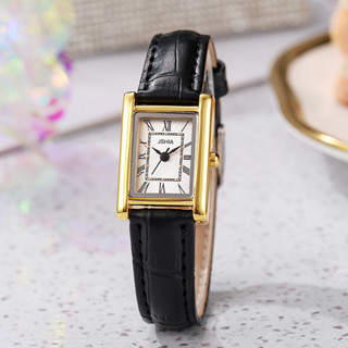 Đồng hồ nữ hình chữ nhật Thắt lưng nữ Retro Niche Phong cách Hàn Quốc La Mã Nữ sinh Cảm giác cao cấp 3.10 B