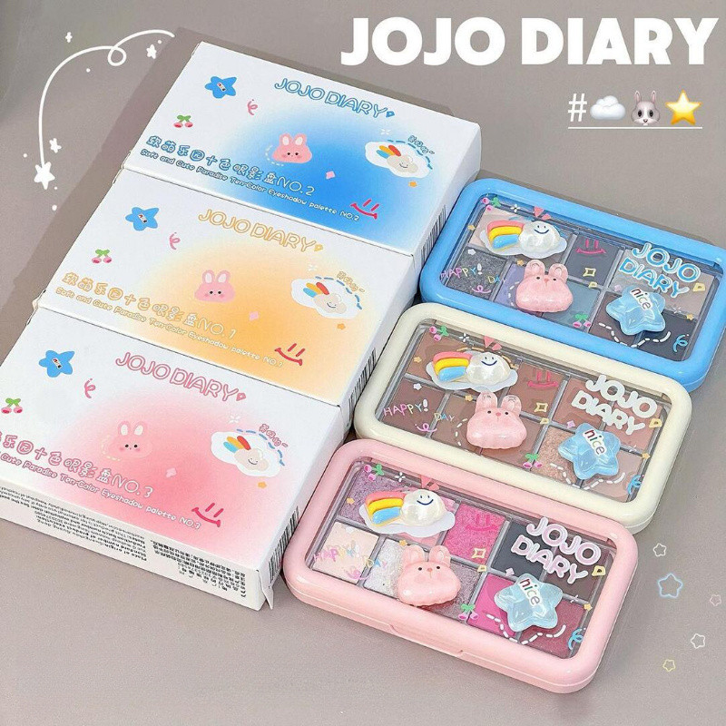 JOJO DIARY Bảng Phấn Mắt 10 Màu Màu Đất