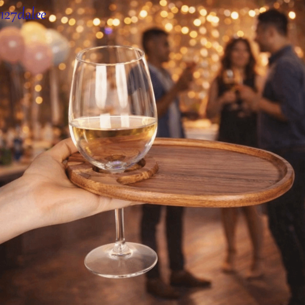 DALEE Cốc Charcuterie Board, Đĩa khai vị bề mặt mịn bằng gỗ, Sáng tạo Solid Free Cốc đựng đồ ăn nhẹ 