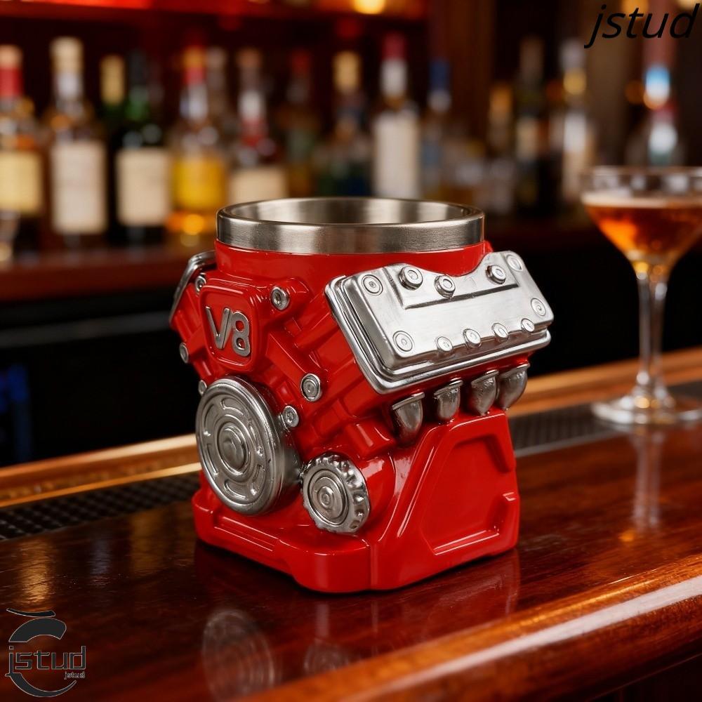 LYXOR Engine Cà Phê, Cốc Inox V6 / V8 / V12 Retro, 3D Cách Nhiệt Tường Đôi Ngộ nghĩnh Có Tay Cầm Cốc